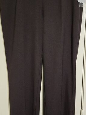 Kasper Dark Brown Knit Waistband Top